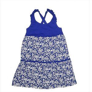 AMERICAN Living Sleeveless Blue & White Girls Dress Size 10 (Kids)